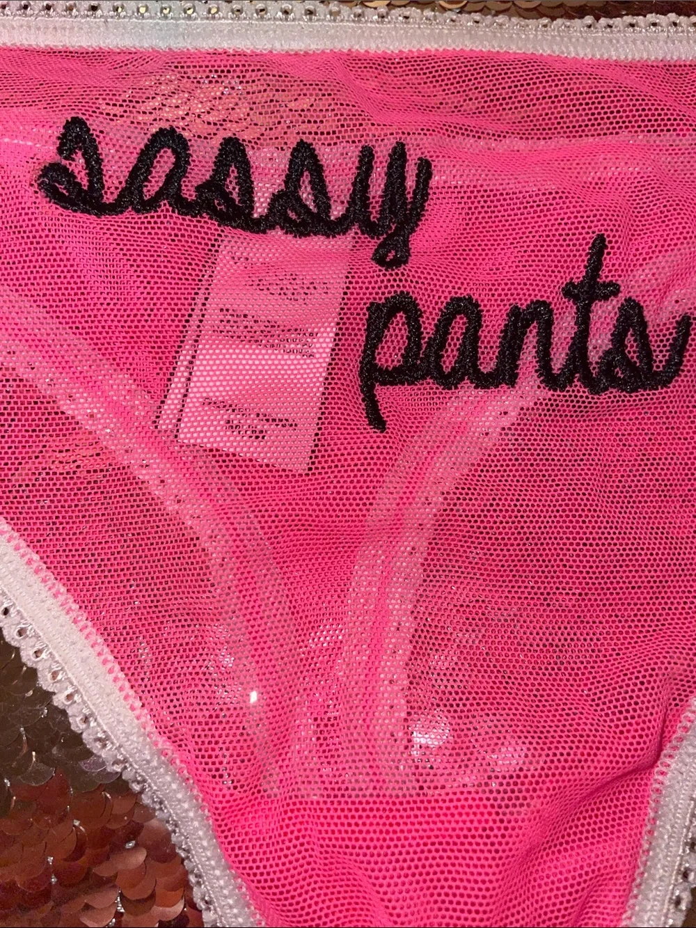 Sassy Pink Thong- Well Worn